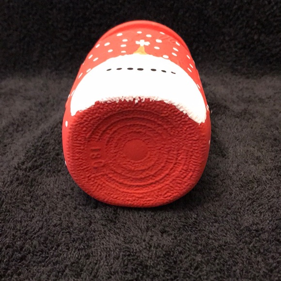 Hand Painted Pint Ball Mason Jar Snowman in Red - Picture 5 of 8